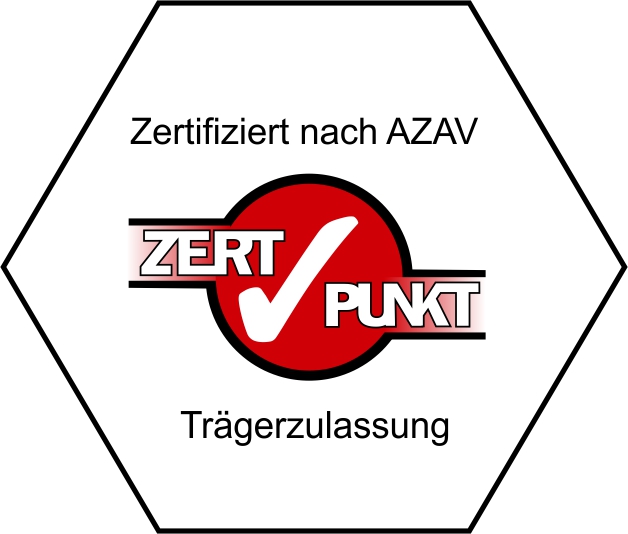 Zertifiziert nach AZAV Trägerzulassung